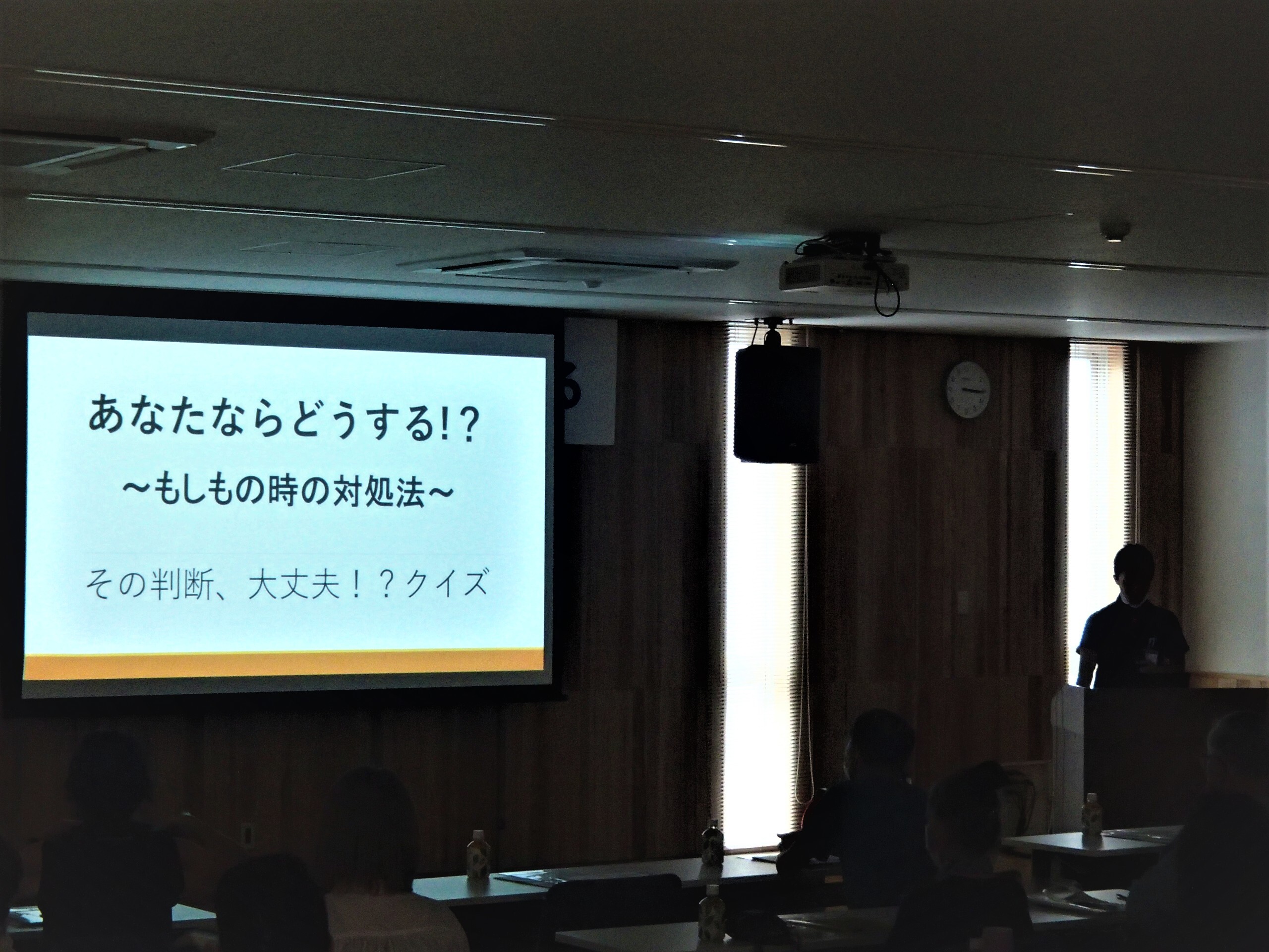 救急隊によるトークショーの様子