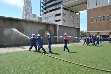 訓練（放水）の様子
