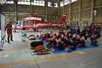 航空隊員からの説明