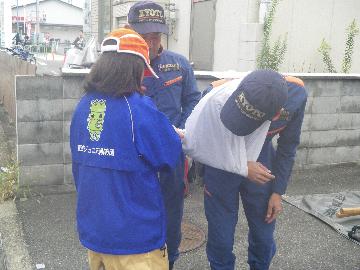 三角巾の取扱要領を確認しました。