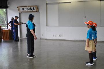 新規入団したジュニア消防団員