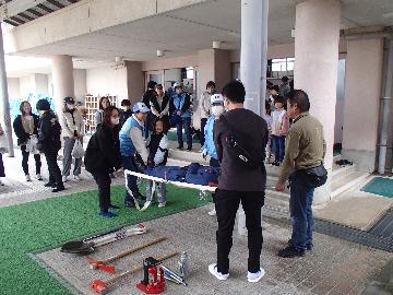 担架による搬送訓練