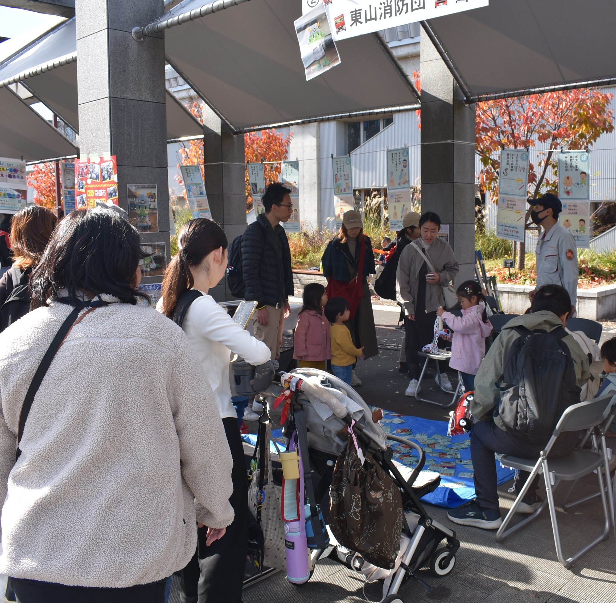 東山消防団ブースの様子
