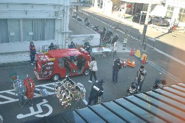 消防ブースでは西京消防団員・署員みんなで来場者をお迎えしました。