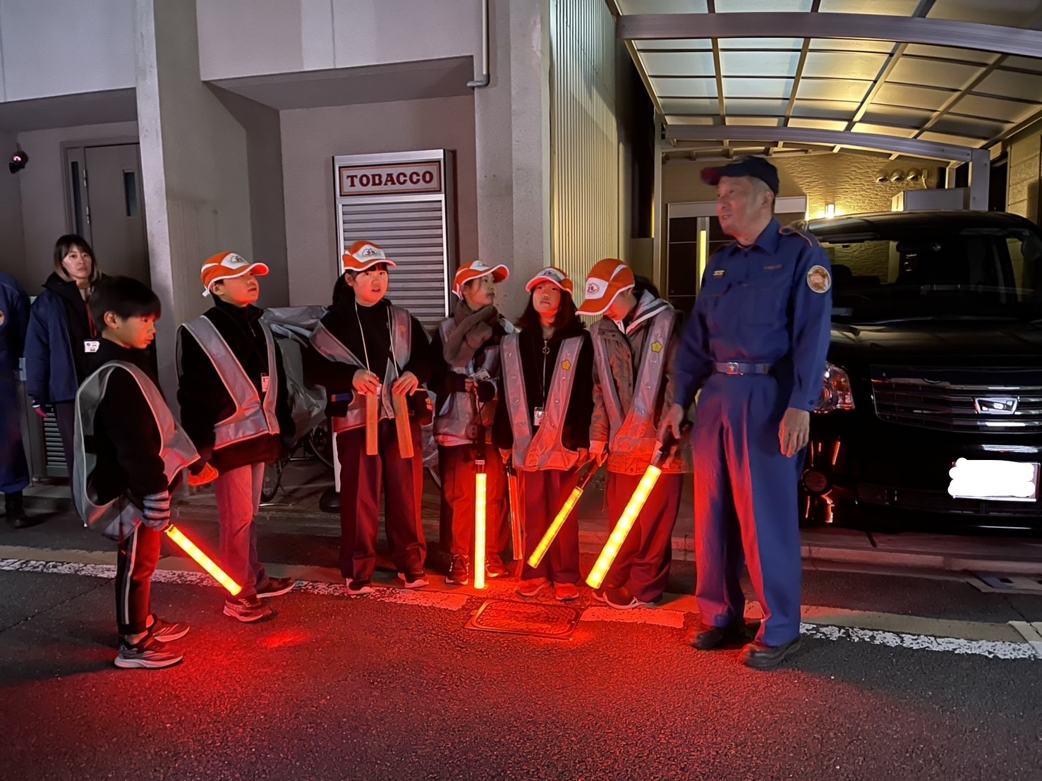 12月の学習会は夜間の消防団員活動体験