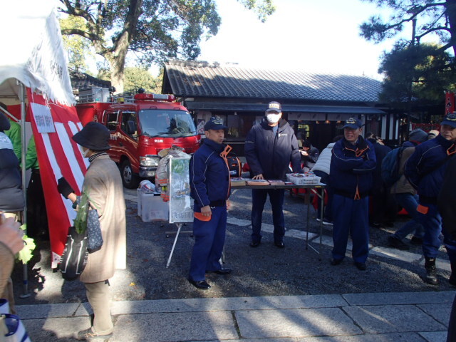 消防ブースでは皆でお迎えしました