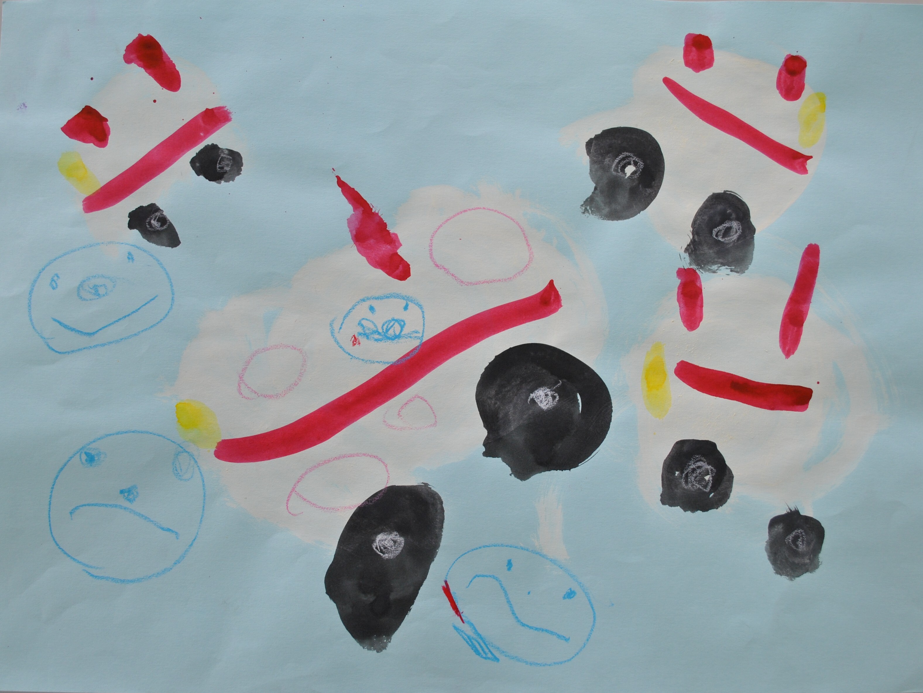 「救急車の絵」嵯峨救急隊