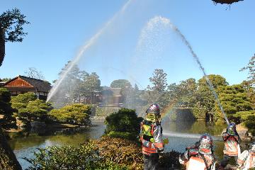 放水訓練のようす