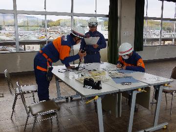 各分団から報告される震災関連情報などを書き留めました。