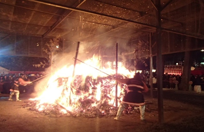 消防警備の様子