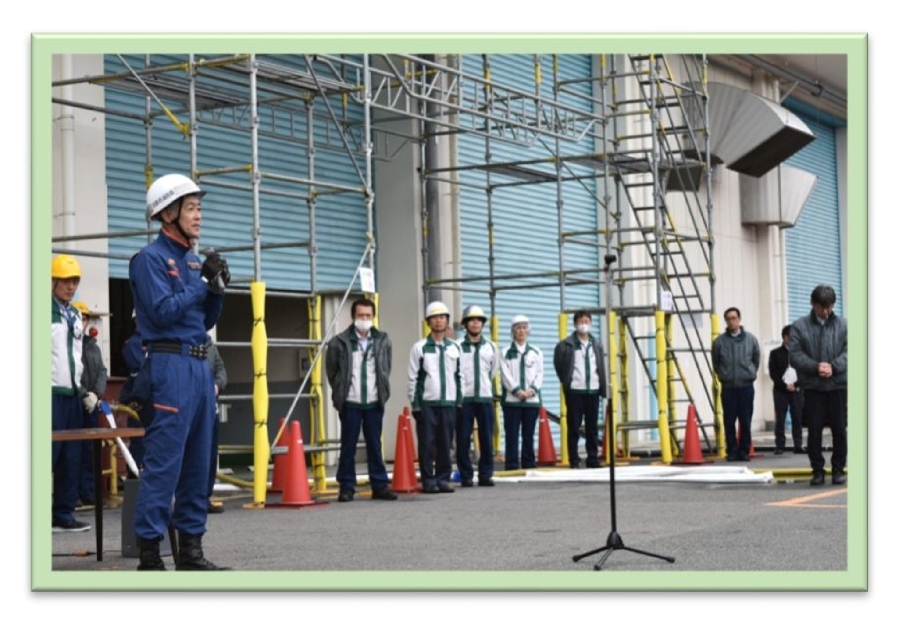 伏見消防署長による訓練講評