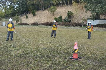 ジェットシューターによる消火活動