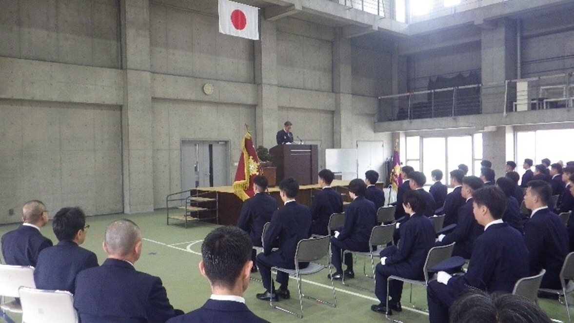 昨年（令和7年4月）の合同入校式の様子