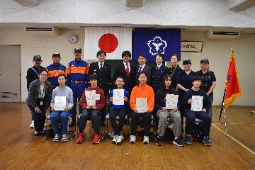 卒団生と一緒に