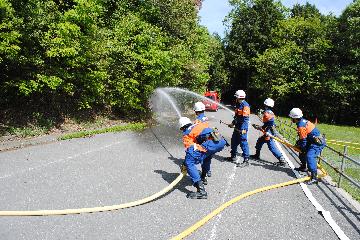 放水の様子