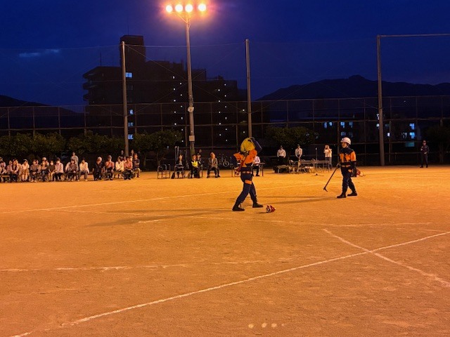 訓練披露会の様子
