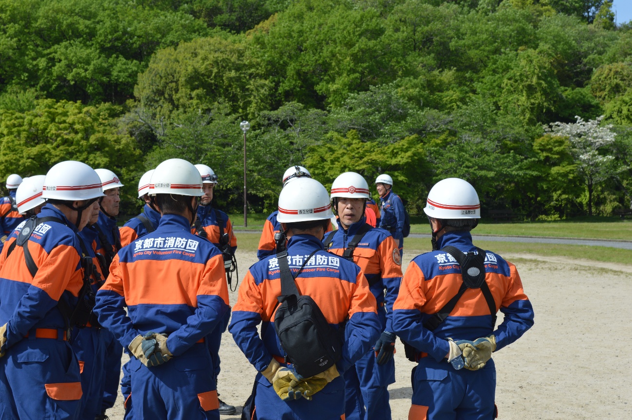 岸本副団長から各分団への活動指示