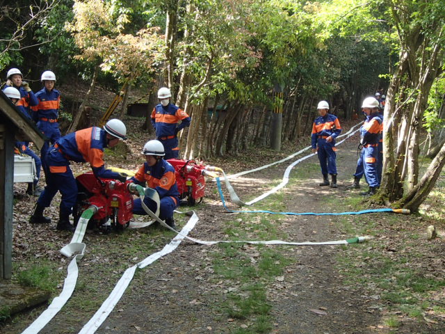中継送水活動