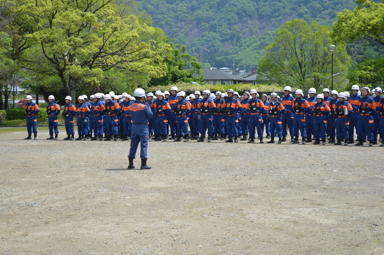 左京消防署長による訓練講評