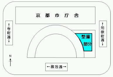 市庁舎前広場東側