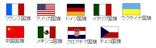 姉妹都市の国旗の写真
