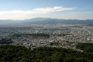 上から見た京都のまち