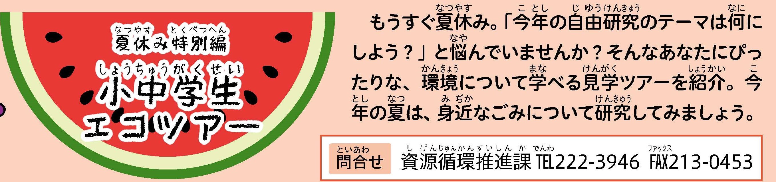 小中学生エコツアー