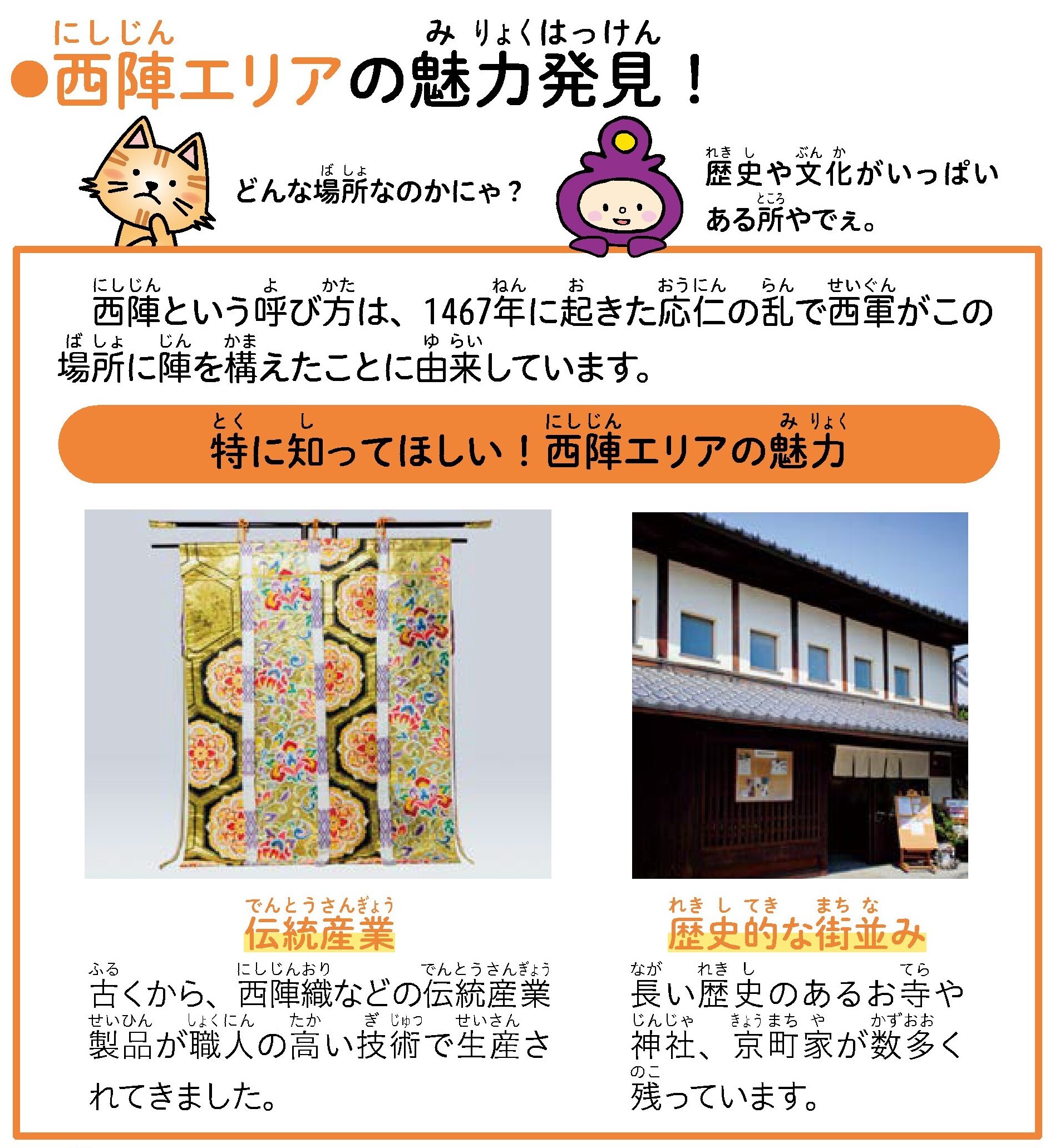 西陣エリアの魅力に関する画像