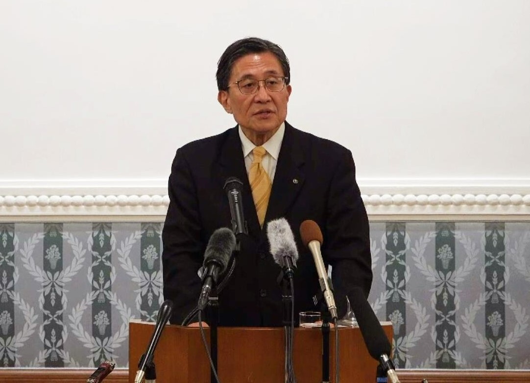 記者会見の様子