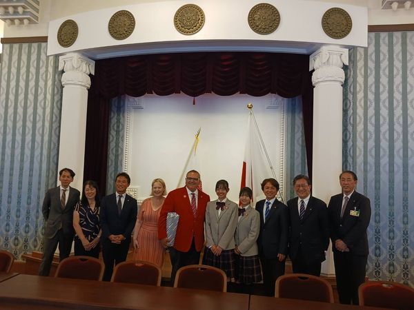 京都橘高等学校　吹奏楽部　表敬訪問