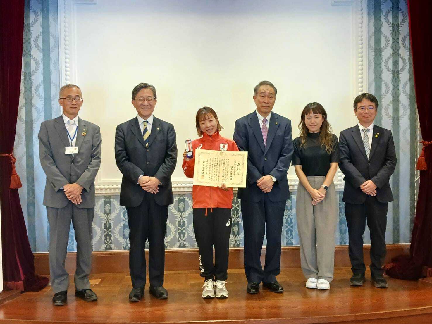 福島あゆみ（AYUMI）選手　京都市スポーツ栄誉賞　授与