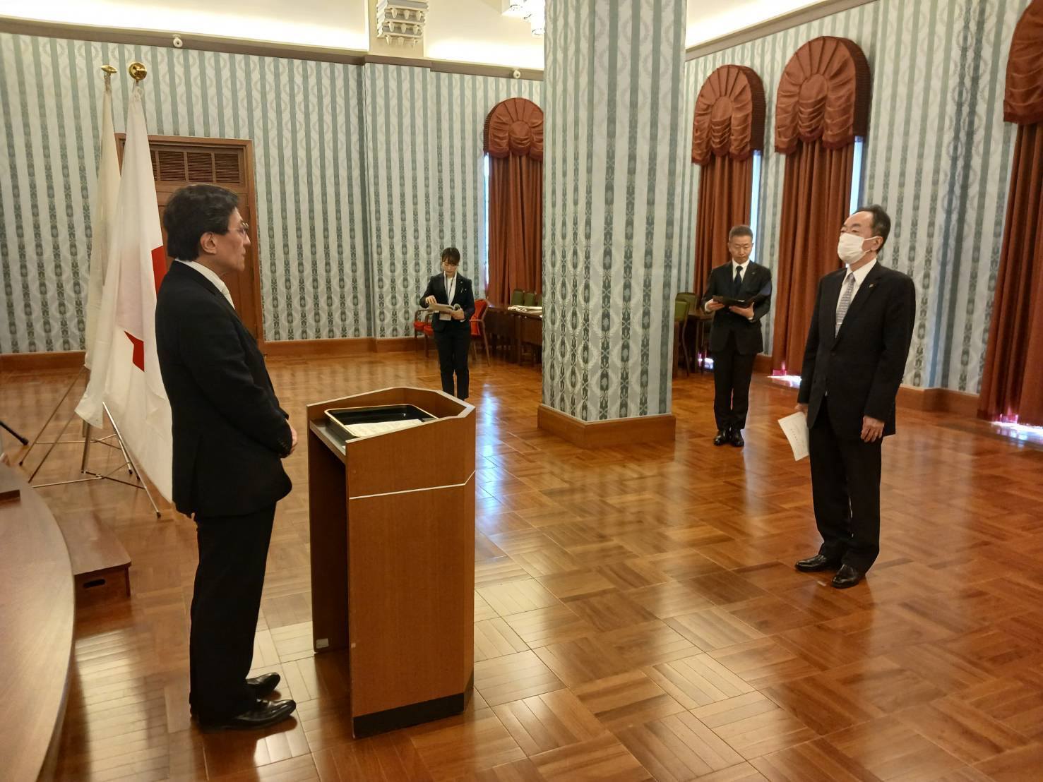 京都市立病院機構黒田啓史理事長 退任発令の様子