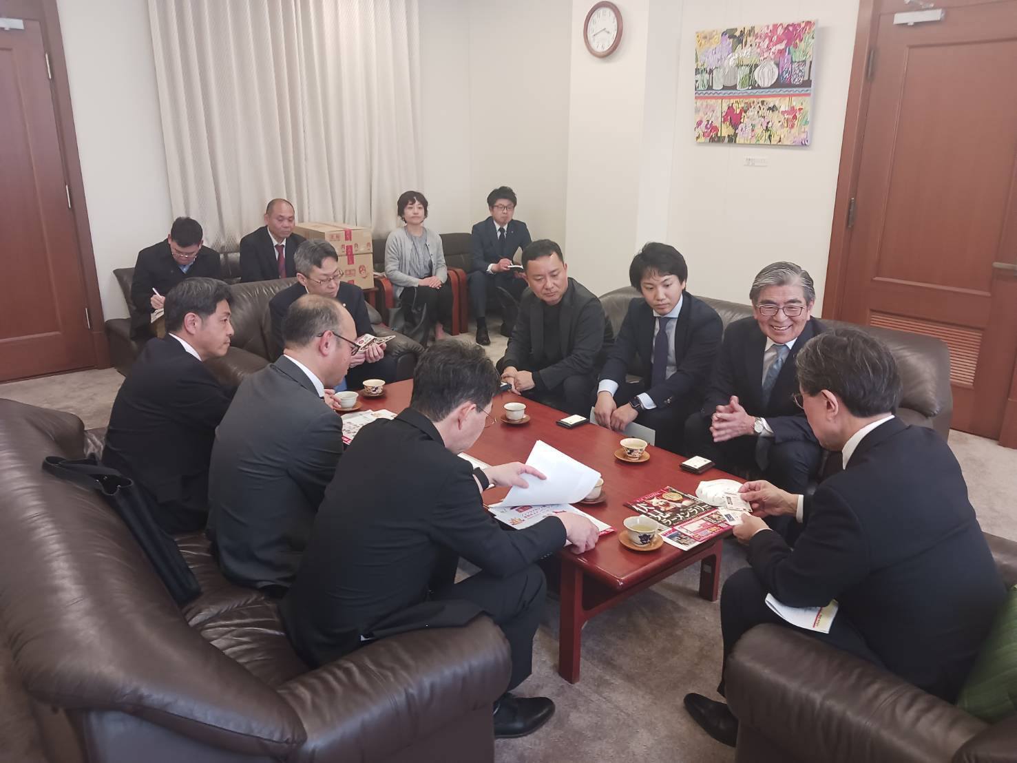 ヤマダイ株式会社・玉乃光酒造株式会社　表敬訪問の様子
