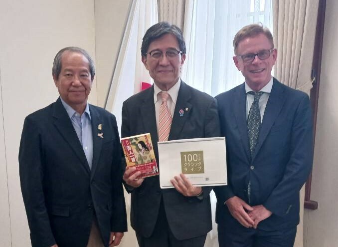 ピーター・マクミラン様、蓑田秀策様　表敬訪問