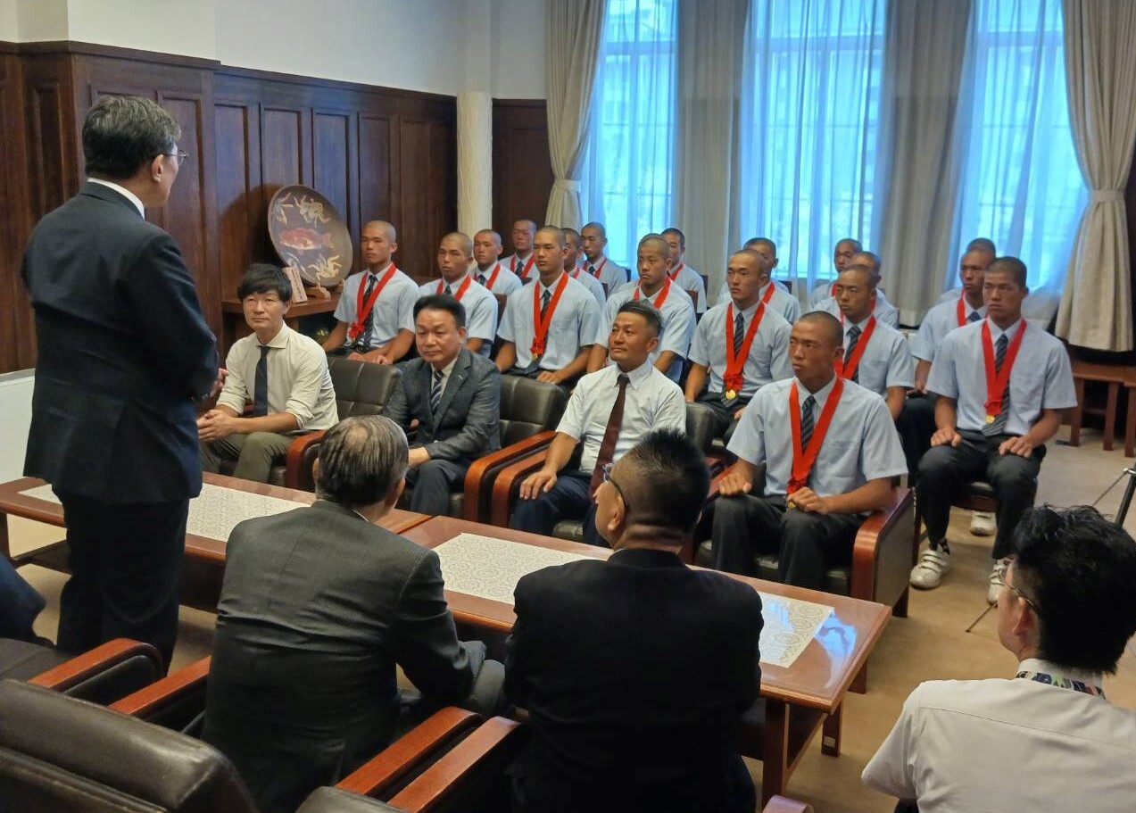 京都国際高等学校硬式野球部への激励