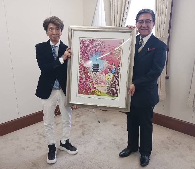 漫画家・イラストレーターわたせせいぞう氏 表敬訪問