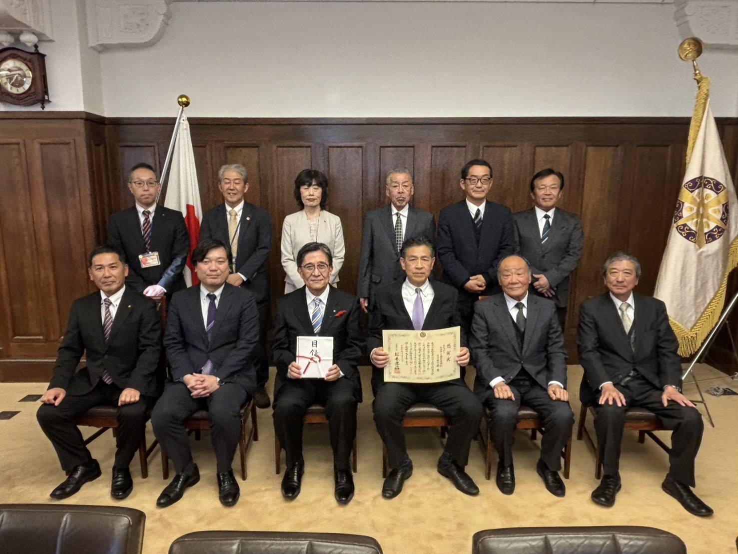 一般社団法人全国中小建設業協会全中建京都 寄付受納式