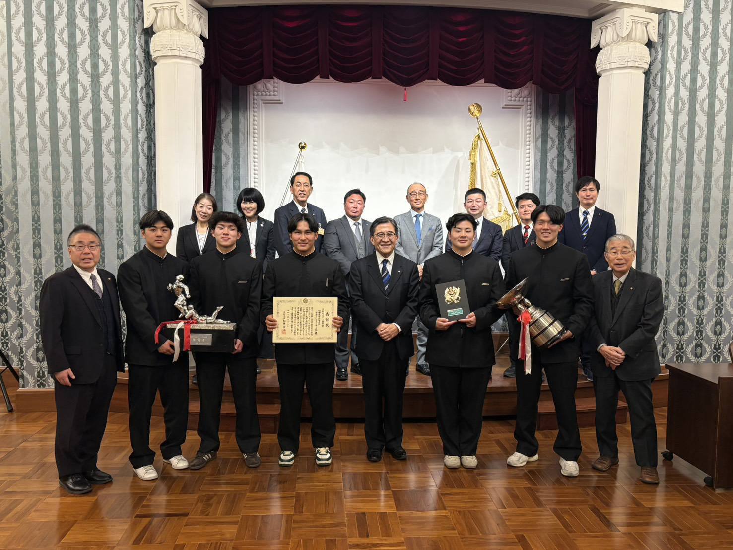 京都成章高校ラグビー部 「京都市スポーツ優秀賞」表彰式