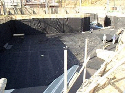 調整池（建設中の嵯峨野調整池）