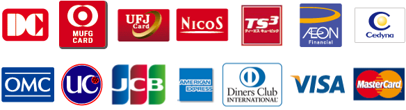 You can use a credit card with a logo of visa, master, JCB, American Express, Diners.