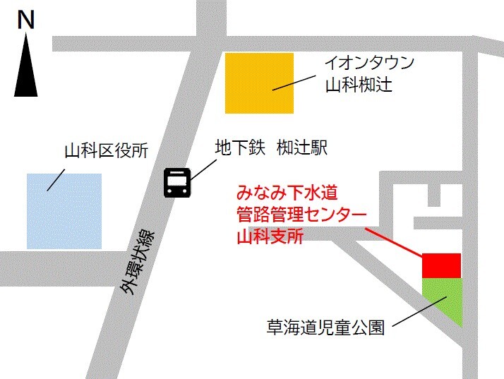 山科支所の地図