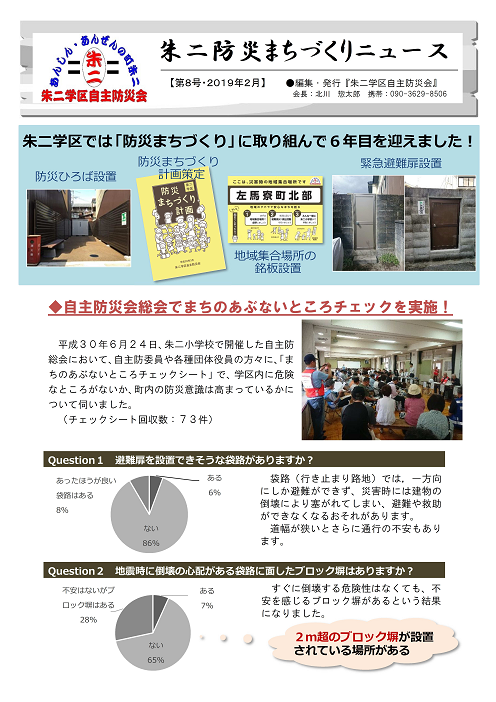 朱二学区防災まちづくりニュース第8号