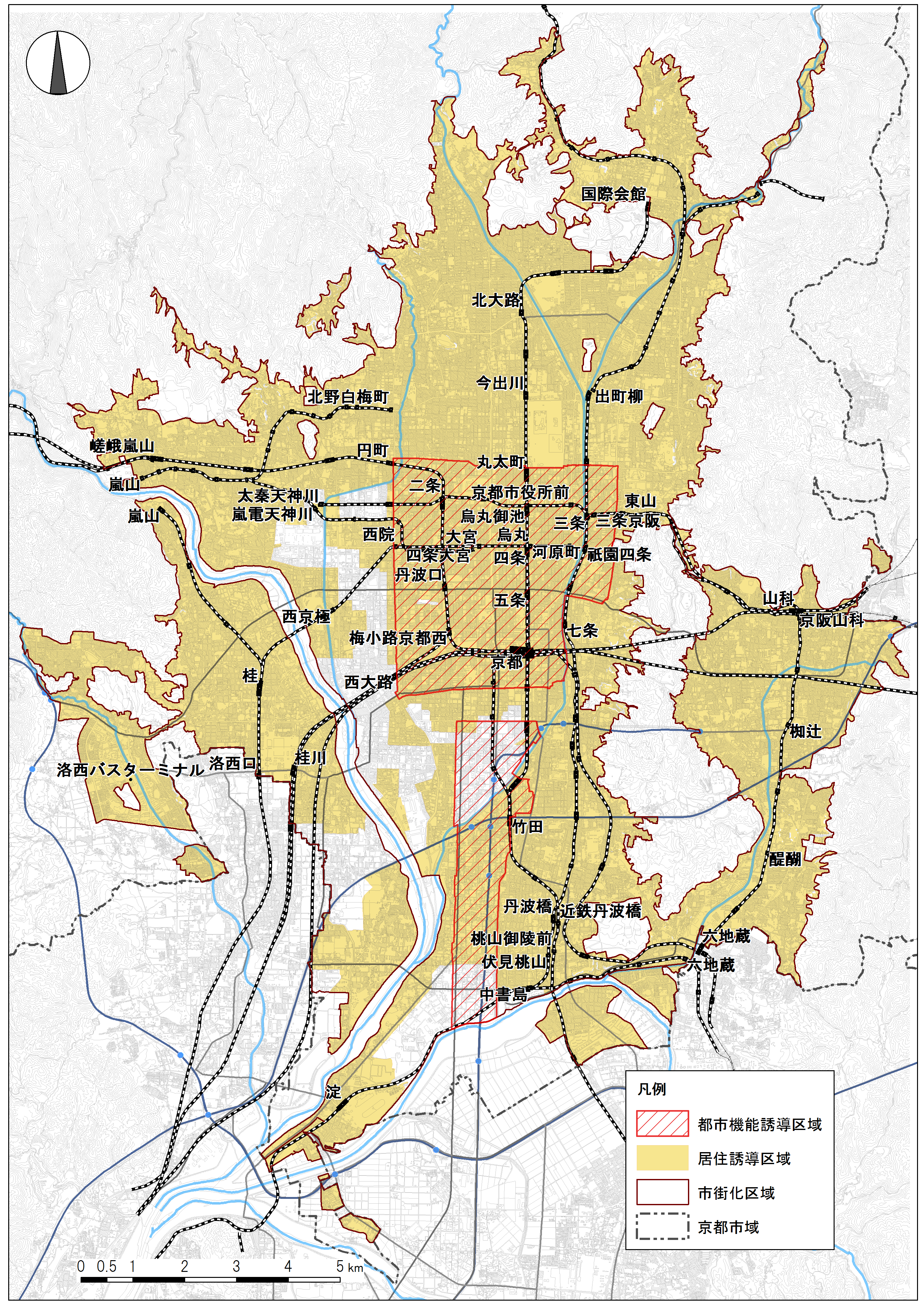 立地適正化計画の区域図