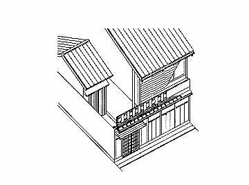 高塀玄関棟付本二階茶屋様式