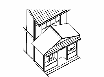 玄関棟付本二階店舗様式