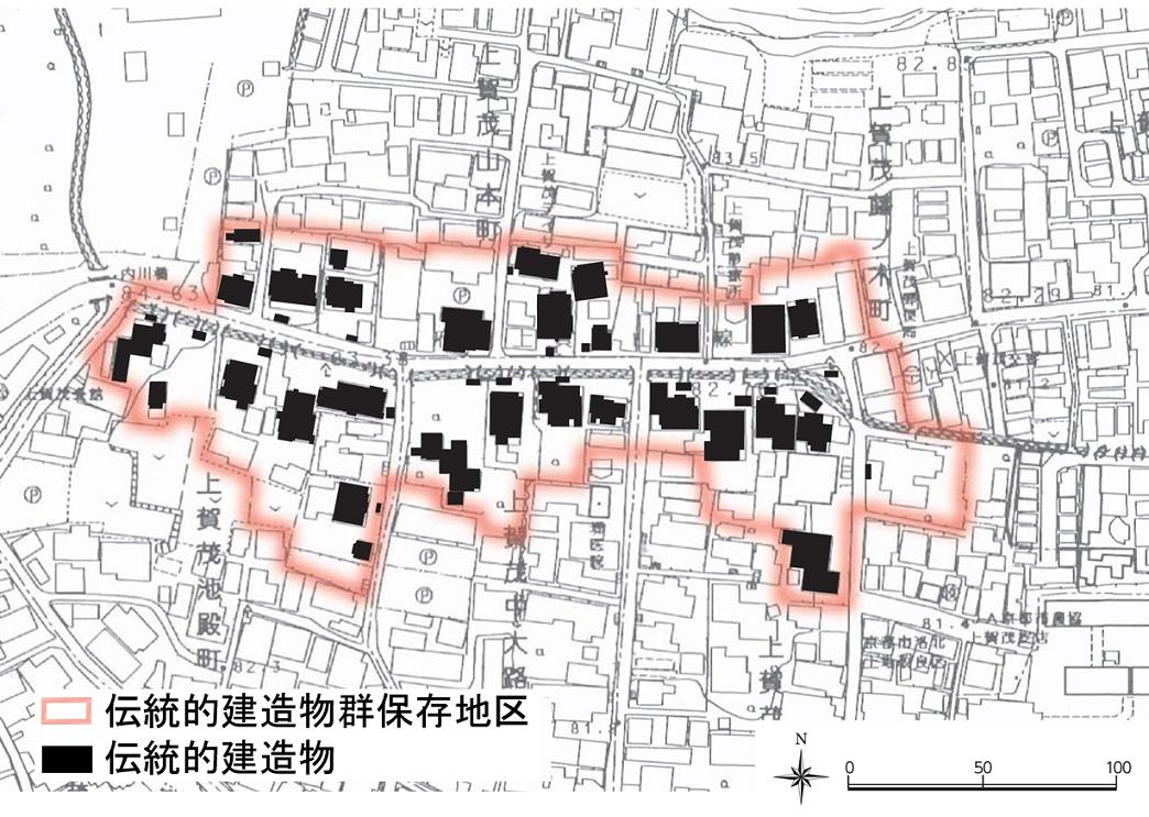 上賀茂伝建地区地図