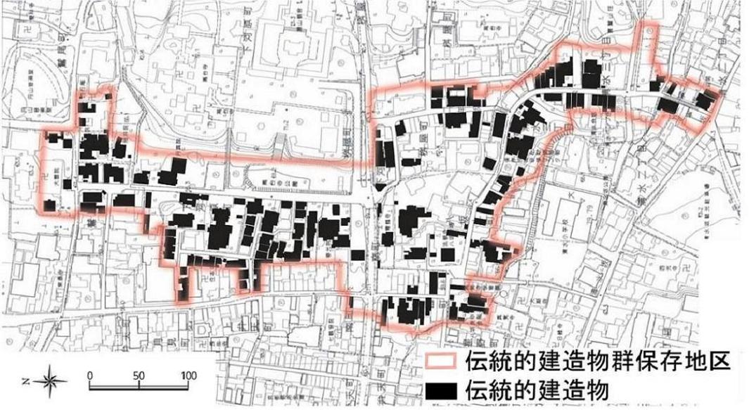 産寧坂伝建地区地図