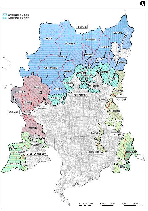 自然風景保全地区の概略図