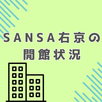 SANSA右京の開館状況のイメージ