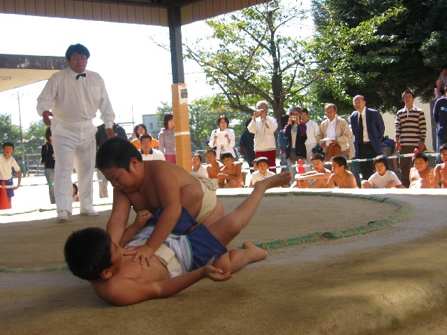 相撲のようす
